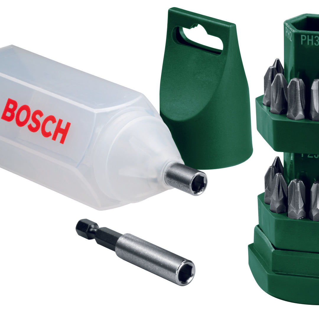 Bosch 25 Parça Vidalama Seti (Tornavida Fonksiyonlu Kutu)